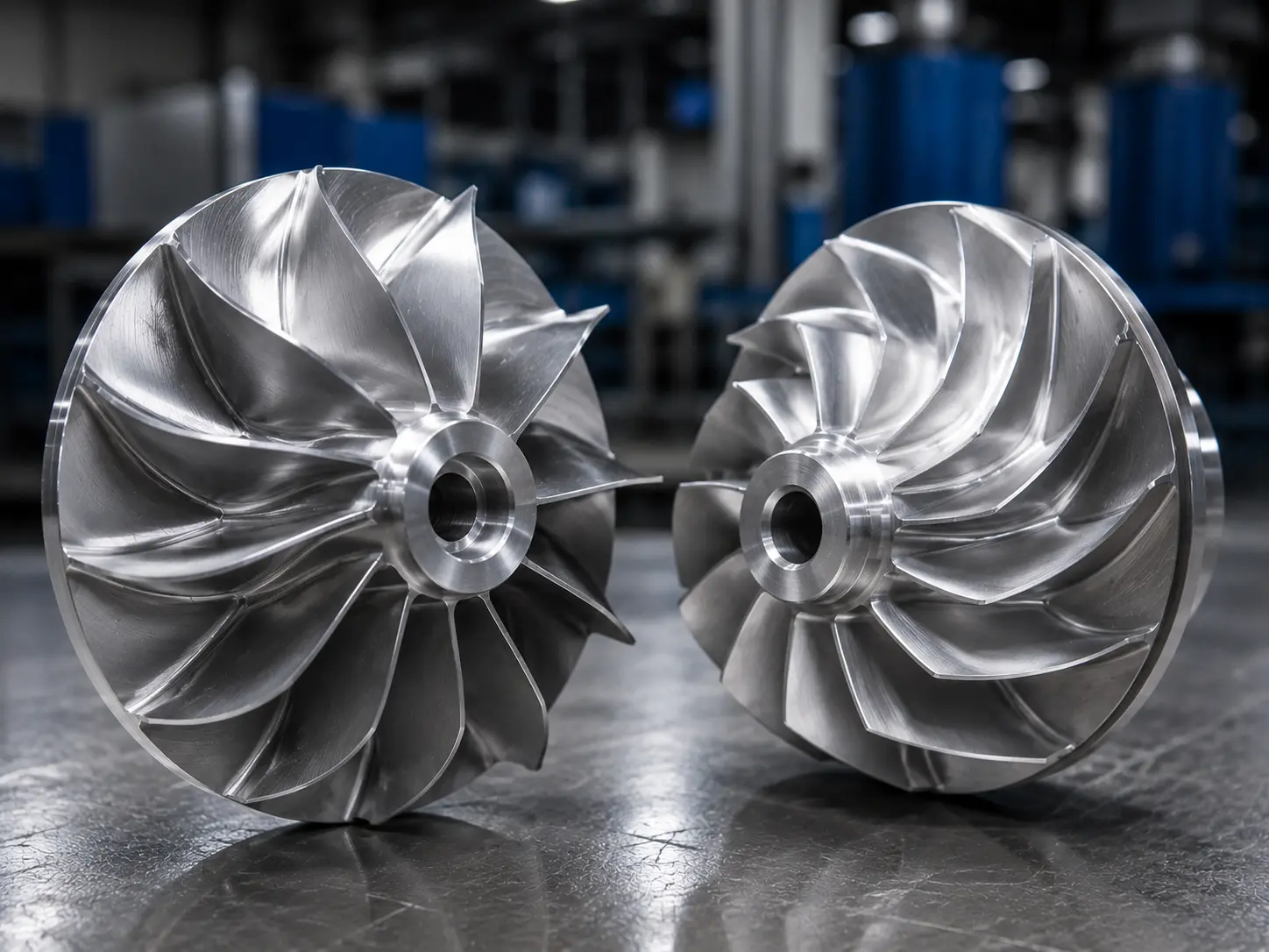 Custom air compressor impeller manufactured by Matson — drawing-based OEM production